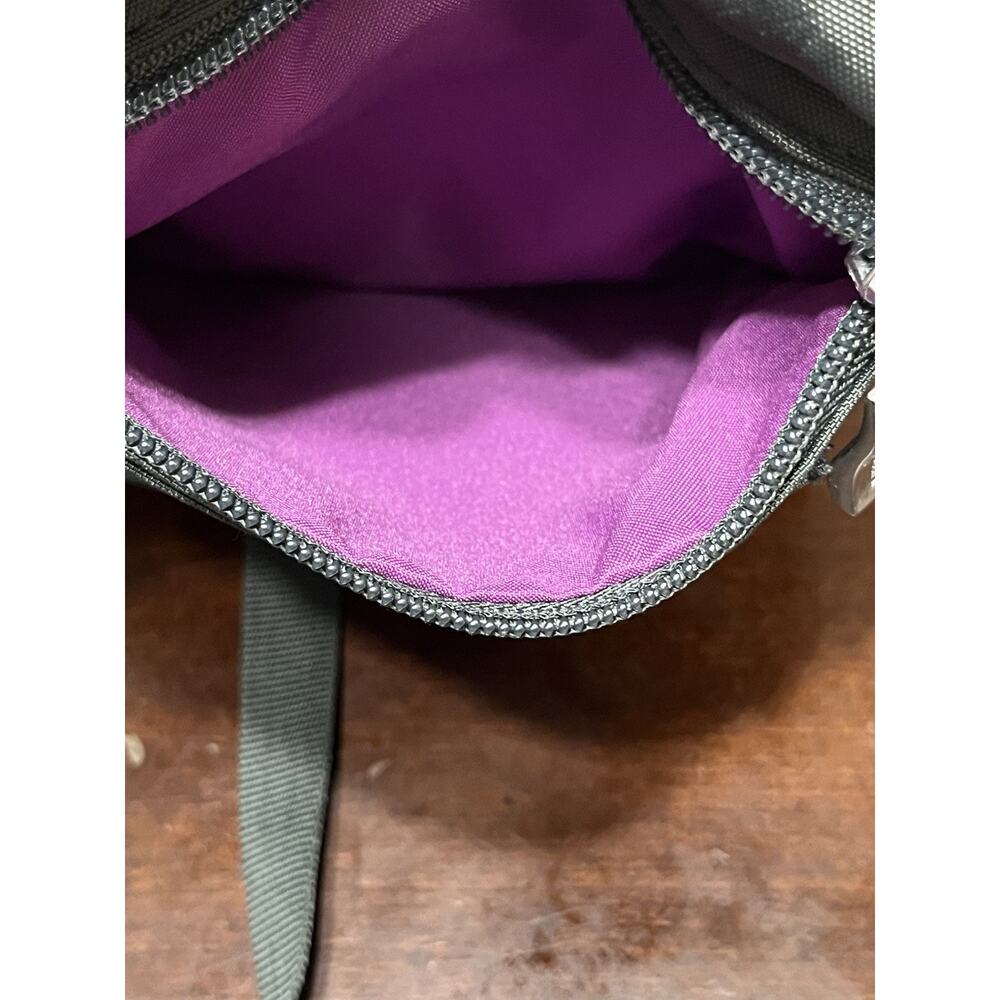 Baggallini Journey RFIDCrossbody Purse Travel Bag Small Dark Gray Purple Lining - Picture 4 of 15